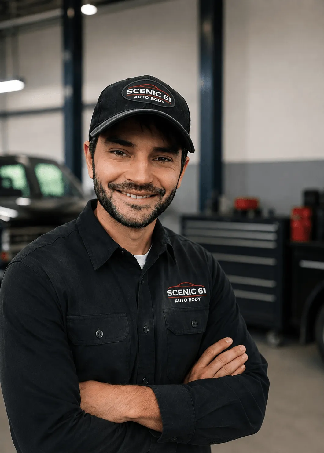 Eric, owner and technician, at Scenic 61 Auto Body